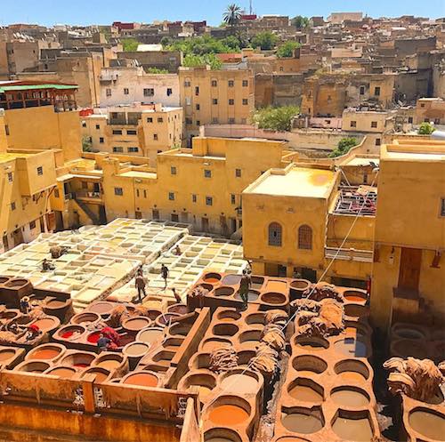 Que ver en Marruecos: Curtidorías en Fez